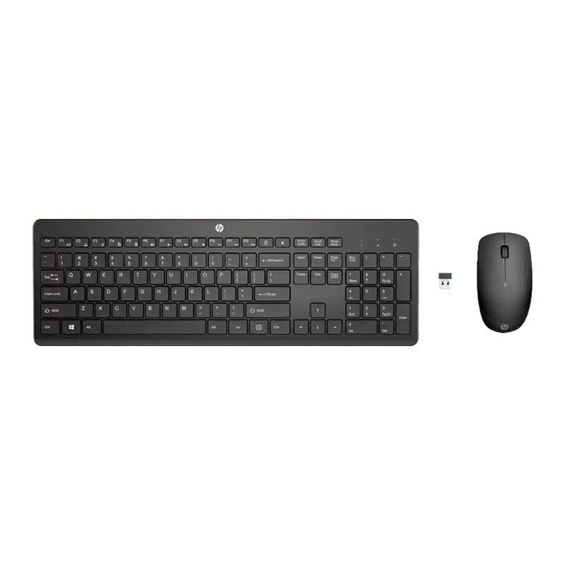 Combo Teclado y Ratón (Mouse) Inalámbrico HP 235, mini receptor USB, Español, Negro