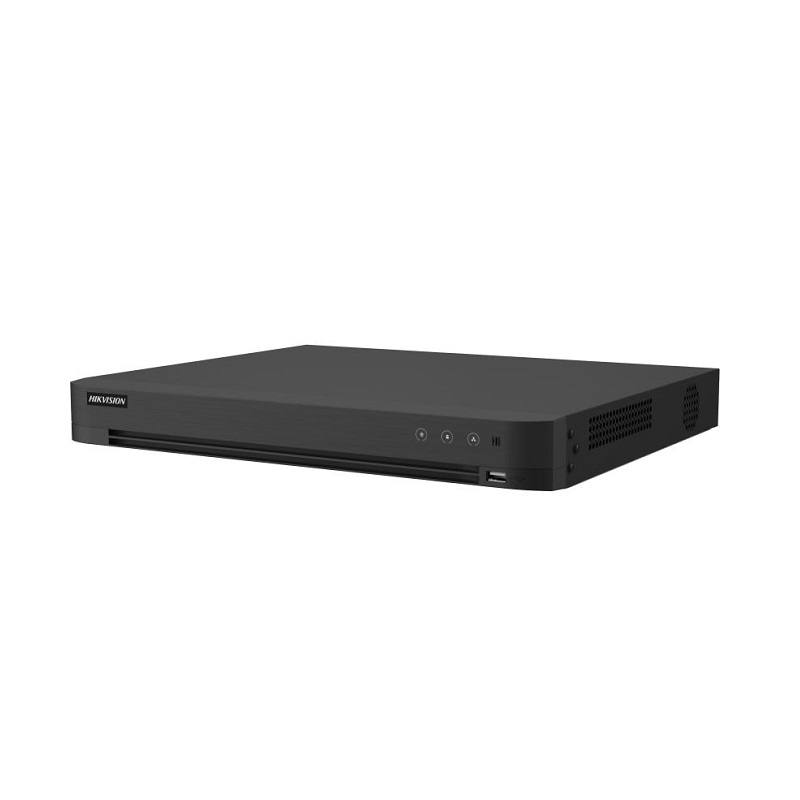 DVR Hikvision TURBO HD H.265 pro+ 16CH, HDTVI, AHD, CVI, CVBS, IP, 1080P / 5MP LITE, HDMI, VGA, Hasta 2x12TB