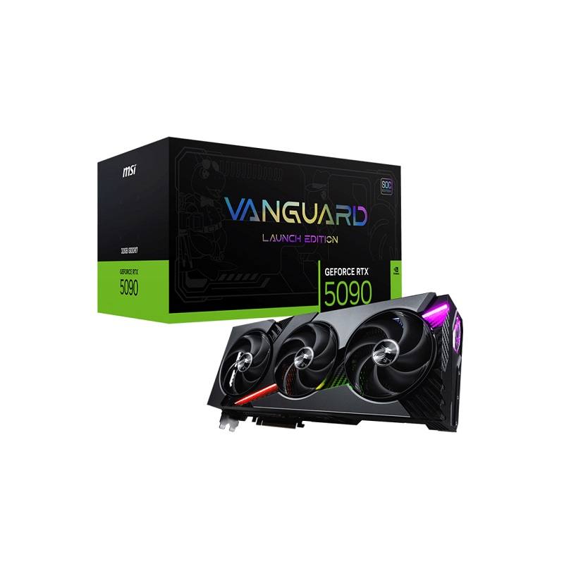 Tarjeta de video MSI GeForce RTX5090 VANGUARD SOC LAUNCH, 32GB GDDR7, PCIe 5.0, 3xFan, HDMI, DisplayPort, RGB