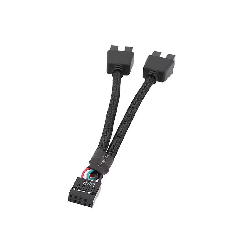 Cable de extensión USB para placa base de ordenador, Audio HD, 12cm, 9 pines, tipo Y