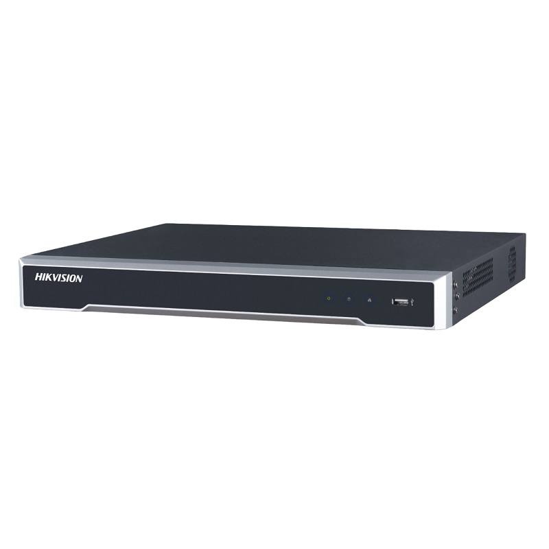 NVR Hikvision 16CH H.264/H.265 4K, 16 POE, Graba hasta 8MP HDMI/VGA, Hasta 2x8TB