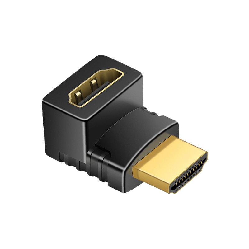 Adaptador HDMI Macho a Hembra, en Forma de L, 90 grados hacia arriba