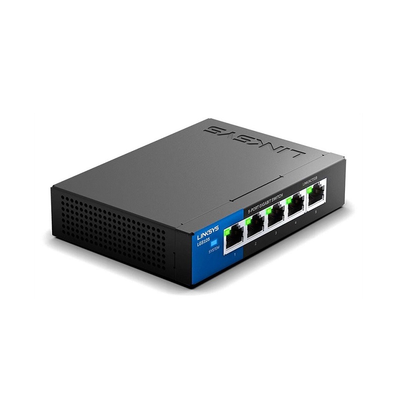 Switch Gigabit LINKSYS LGS105, de 5 puertos 10/100/1000Mbps