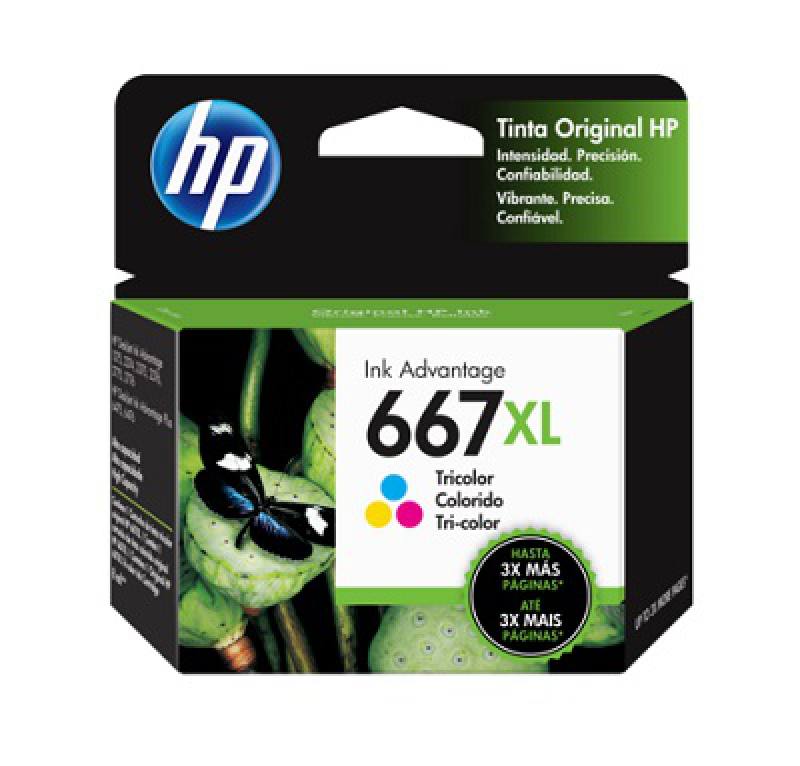 Cartucho de tinta HP Ink Advantage  667XL tricolor, 3YM80AL