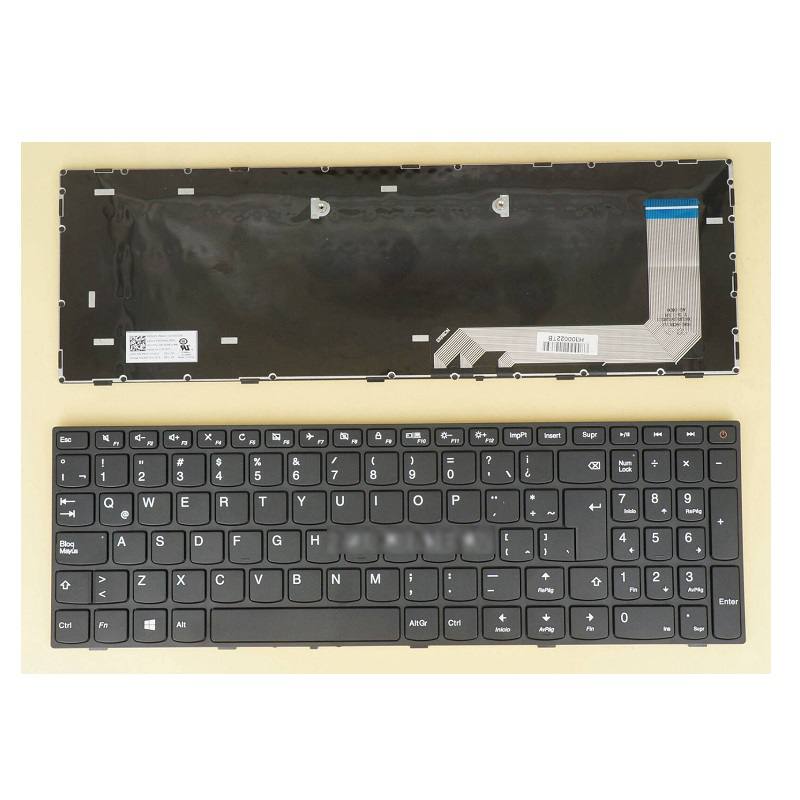Teclado para Laptop Lenovo IdeaPad 110-15ISK, 5N20L25908 V155420AS1-US, con marco, Sin retroiluminación, Español
