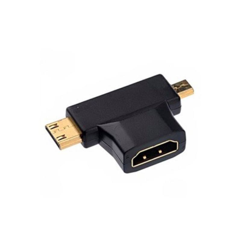 Adaptador Kingmox MHX2, de micro y mini HDMI macho a HDMI hembra
