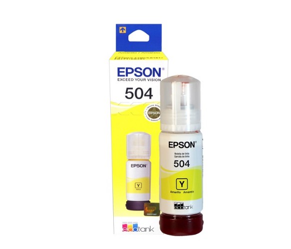 Botella de tinta Amarillo Epson T504420-AL para sistema continuo original.