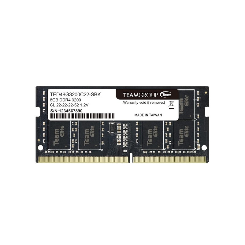 Memoria RAM DDR4 8GB 3200MHz SODIMM Team Group Elite (PC4 25600), CL22, 1.2V