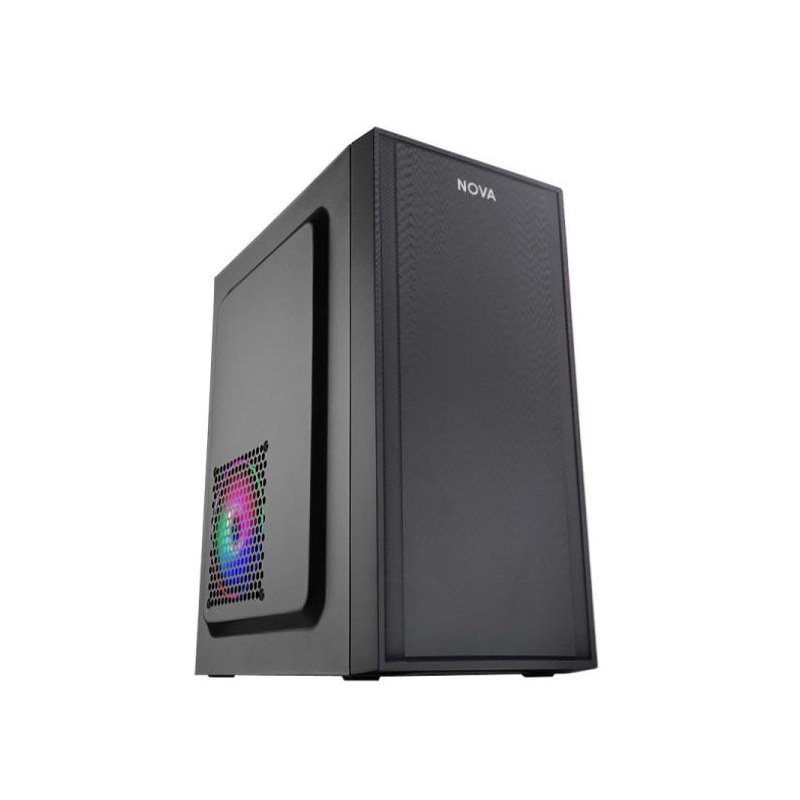 Gabinete NOVA CM03Q1, Micro ATX, con fuente de poder 600W, Color negro