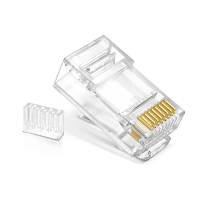 Conector de Red RJ45 CAT6A T-Vision para cable Ethernet, Contactos enchapados en oro