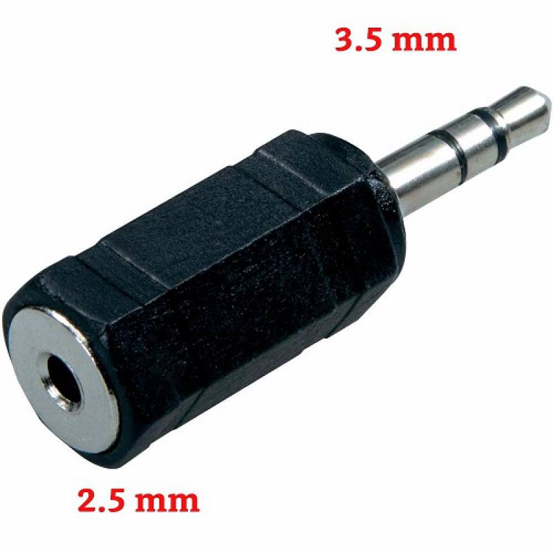 ADAPTADOR DE AUDIO JACK 2.5" HEMBRA A JACK 3.5" MACHO