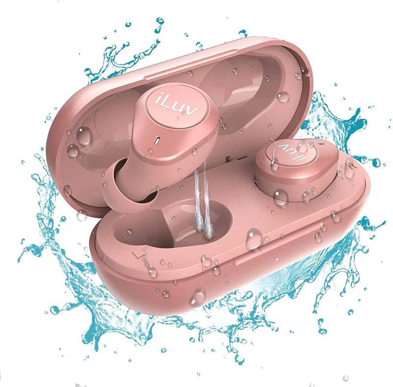 Audifonos iLuv TrueBT Air V2.0, con tecnología inalámbrica Bluetooth 5.0, Micrófono, Oro Rosa