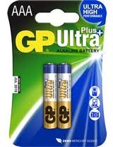BATERÍA AAA GP ULTRA PLUS ALKALINA- LR03, 1.5V- 2 UNIDADES