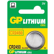 BATERIA LITHIUM GP CR2450, C5, CELL 3V