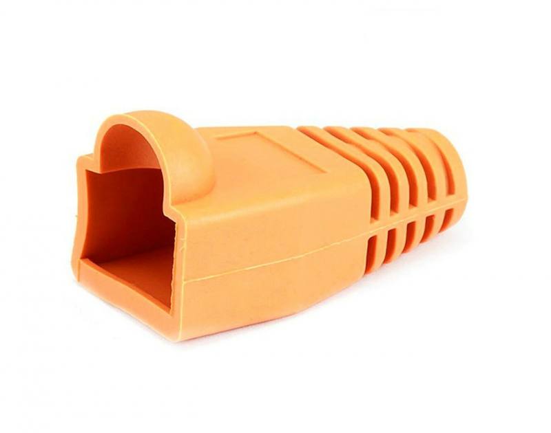 BOTAS LANPRO PARA CONECTORES RJ45 CAT5 O CAT6 Color Naranja