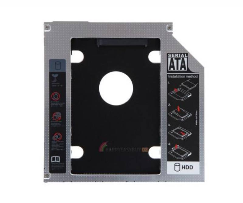Caddy 12.7MM para Laptops, SATA a SATA HDD SSD Disco Duro Optical DVD Bay