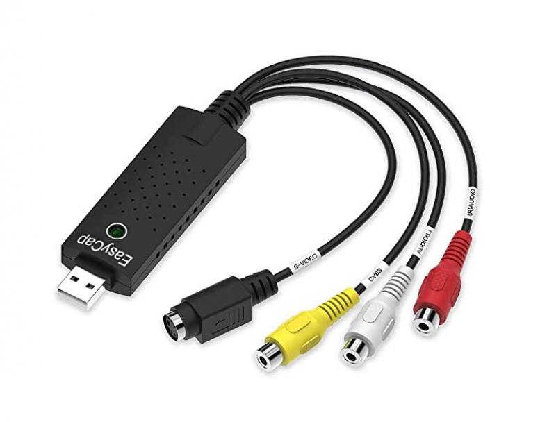Capturador de Audio y Video a USB 2.0, convertidor de RCA a USB, Negro