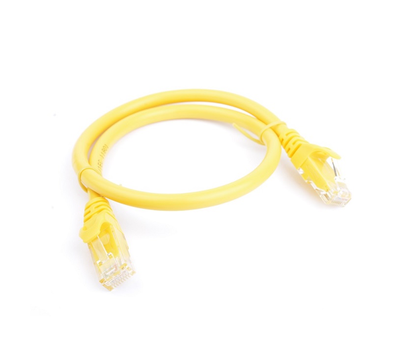 CABLE UTP CAT6 T-VISION - 0.5 METROS-AMARILLO, Pass Fluke, 7x0.2mm