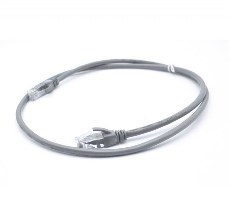 CABLE UTP CAT6 T-VISION - 0.5 METROS-GRIS, Pass Fluke, 7x02mm