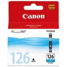 Cartucho de Tinta CANON 126 CYAN /9ml, para PIXMASeries: iP4810/iP4910/iX6510/ MG5210/MG5310/MG6110/MG6210/MX711