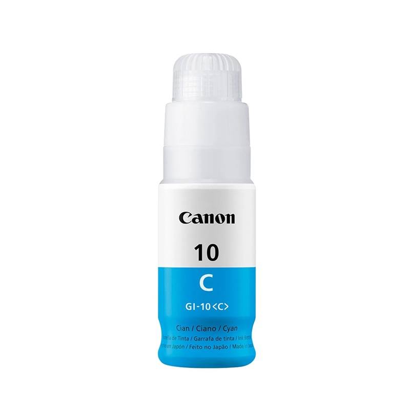 Botella de tinta Canon GI-10C Cyan 70ml, para PIXMA G5010, G5011, G6010, G601