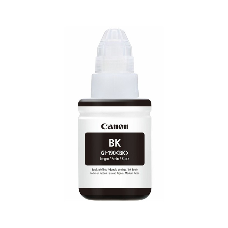 Botella de tinta Canon GI-190 Negro 70ml, para PIXMA G3100, G2100, G1100