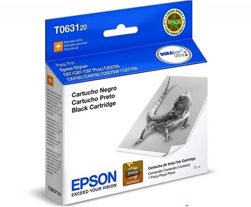CARTUCHO DE TINTA EPSON (T063120) NEGRA PARA C67 / CX3700