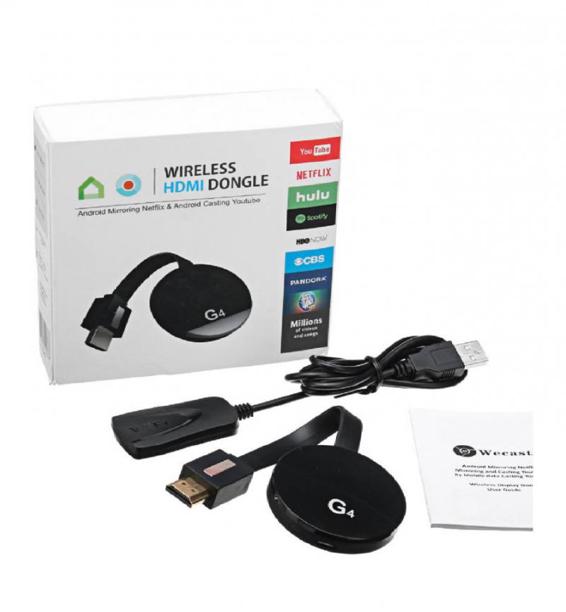 RECEPTOR MULTIMEDIA WECAST G4 HDMI TV para Android / IOS Youtube CON Espejo inalambrico con alta defunciones