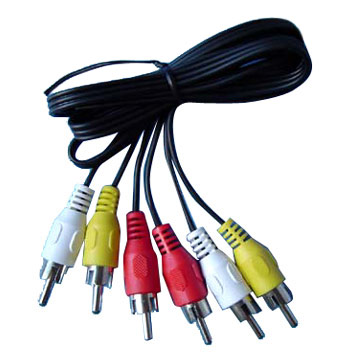 Cable RCA a RCA x3 - 1.8M/6 PIES