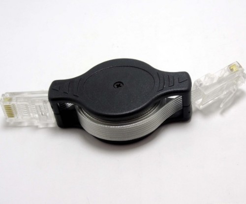 CABLE DE RED PATCH CAT 5 - 5 PIES / 1.5M DE RETRACTABLE