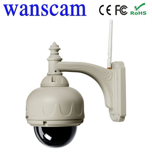 Wanscam 1MP CMOS 3X Zoom HD H.264 Wireless PTZ Pan/Tilt IR Cut Outdoor IP Cámara