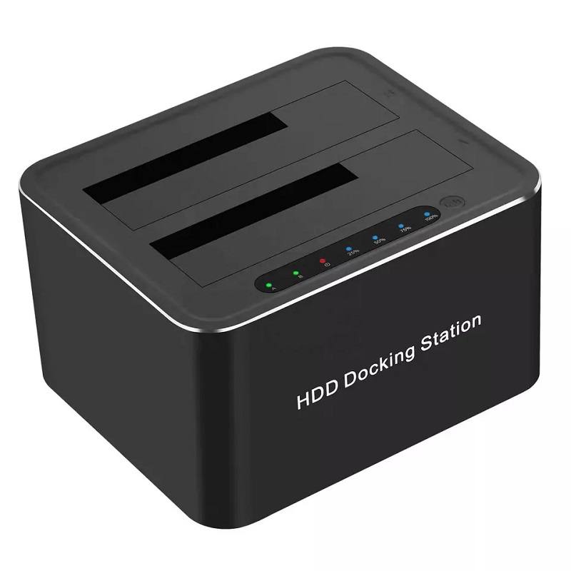Docking Yuezhi EHD-D4, 2 Bahia Super Speed USB3.0, para HDD 2.5, 3.5 SATA y SSD, 16TB Máx.