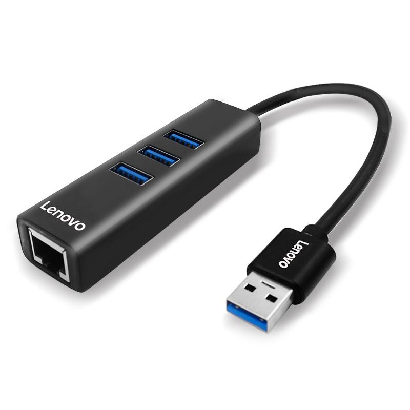 Multiplicador de Puertos Lenovo  A625, 3 Puertos Portable USB3.0 y adaptador RJ45