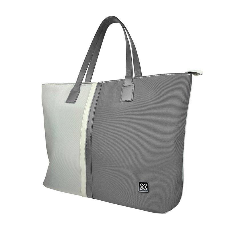 Maletin KLIPX Capri para Portatil de hasta 15.6", color Gris, material nylon, KLB-461GR.