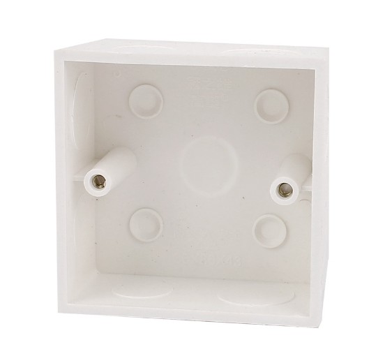 Caja para interruptores y tuberias T-VISION, 20mm, 77x77x48mm Blanco