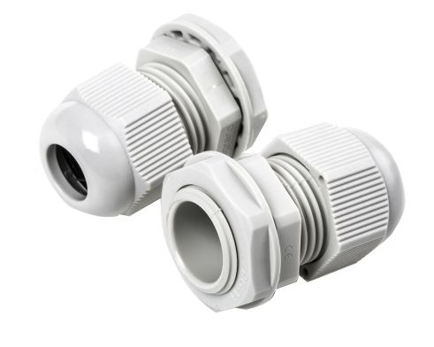 Conector de plastico PG11 blanco T-VISION, para Caja de interruptores con orificios de 20 mm, IP65