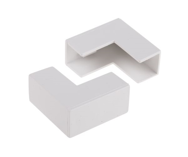 Union de Angulo Externo de PVC T-VISION, 30 x15mm Blanco