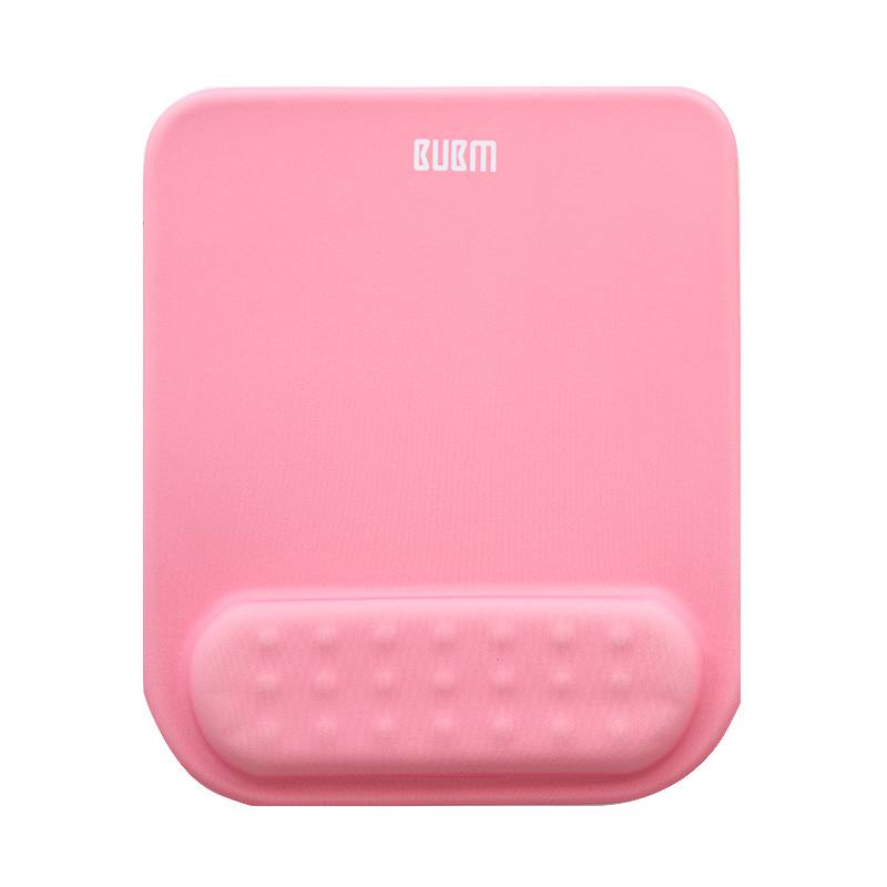 Mouse Pad BUBM 5650, alfrombilla de gel, con apoyo para la muñeca, 20.6cm x 24.5cm, color rosado.
