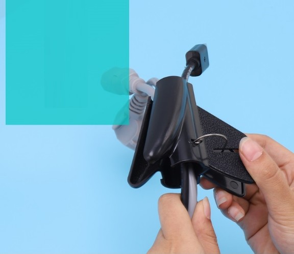 Clip mariposa para Organizador espiral de plastico de 28mm, Gris Mediano