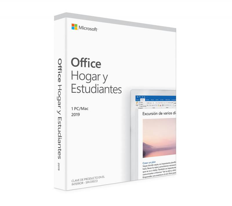 Programa Microsoft OFFICE 2019 Home & Estudiante Español, Windows/Mac
