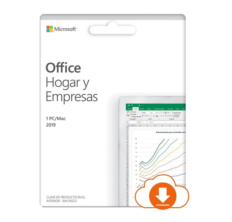 Programa Microsoft Office Hogar y Empresas 2019, licencia para 1 PC, codigo, Español