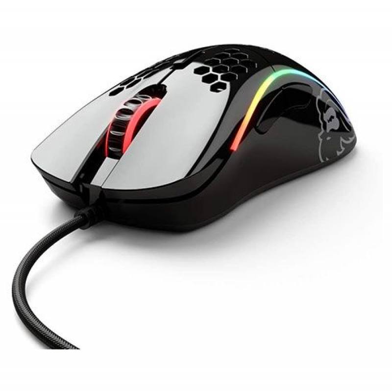 Raton Gaming Glorious Model D RGB, 6 botones, 12,000 DPI, conexión USB, Glossy Black