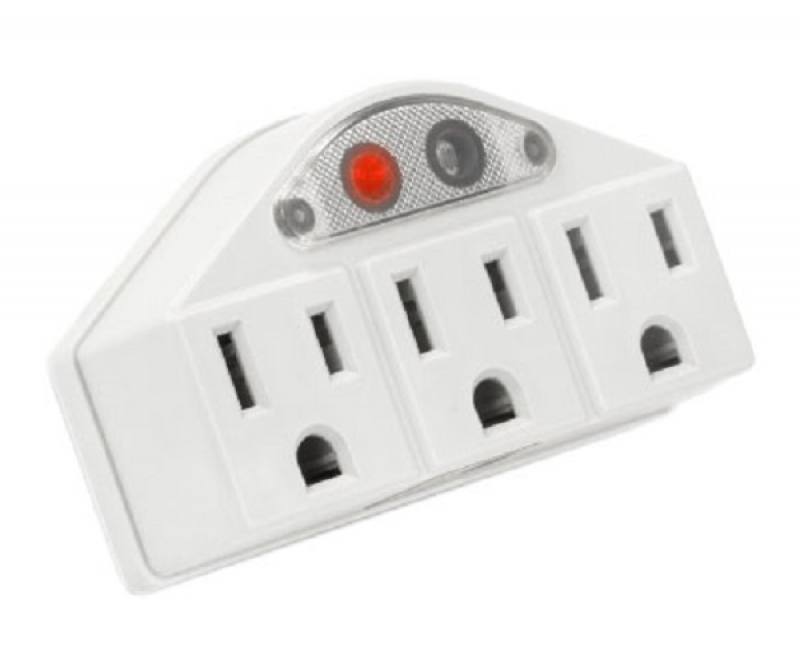 REGULADOR / ADAPTADOR CORRIENTE FORZA 3 SALIDAS / C LUZ /PROTECCION CONTRA SOBRECARGA