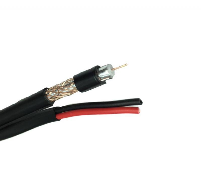Cable Coaxial RG6 Negro T-VISION, (RG6+2DC) 100 METROS, 2(24 x 0.2mm)