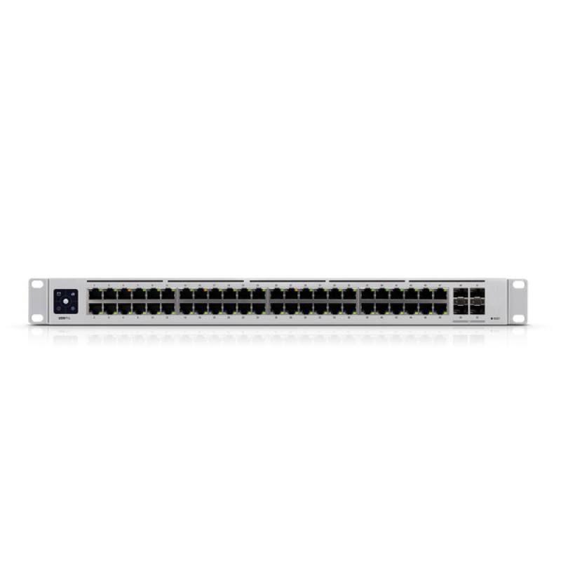 Switch Ubiquiti Unifi 48 Puertos 10/100/1000 RJ45, 4 puertos 10G SFP+, 1 puerto CC USP RPS