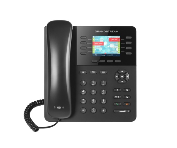 Telefono IP GRANDSTREAM GXP2135, Negro, 8 Linea, 4 cuentas SIP, Puertos Gigabit duales con PoE integrado