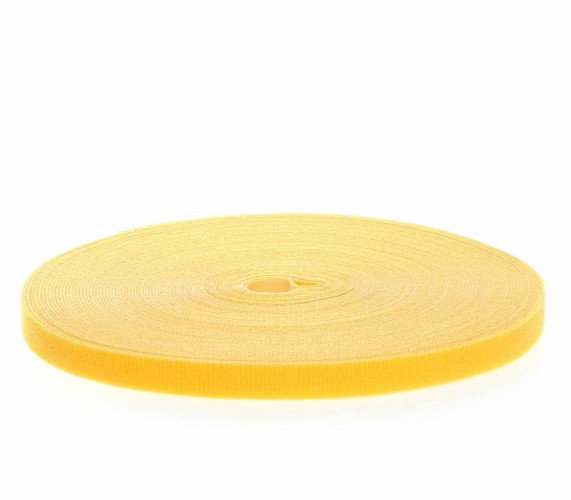 ROLLO DE VELCRO DE 25M (1cm ANCHO x 1cm ALTO) Amarillo
