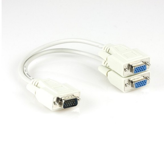 Cable VGA tipo Y - MACHO A 2 HEMBRA